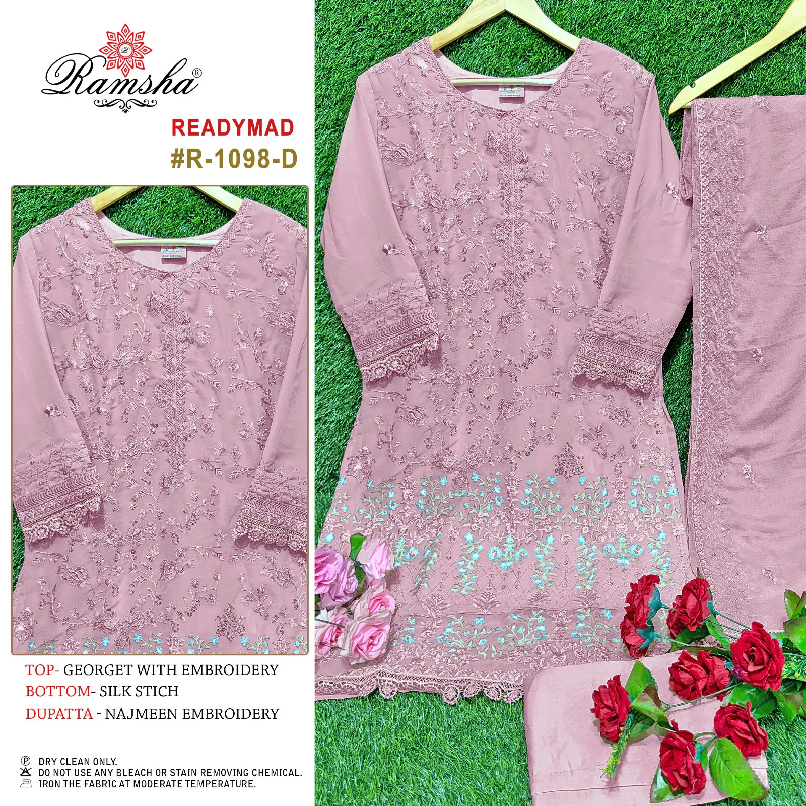 R 1098 By Ramsha Readymade Pakistani Suits Catalog
